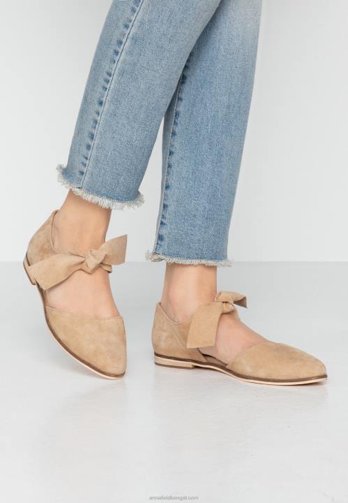 naiset nahkainen nilkkahihna balettipumput beige Anna Field V2HT2162