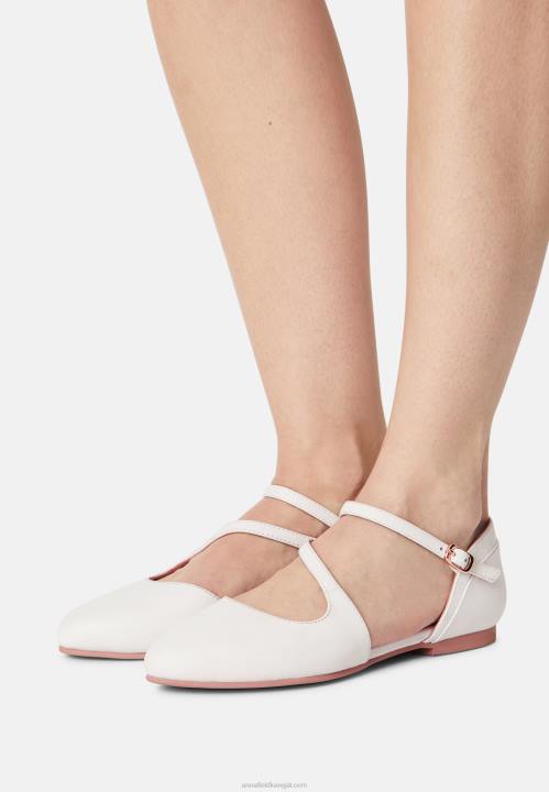 naiset nahkainen nilkkahihna balettipumput valkoinen Anna Field V2HT2167