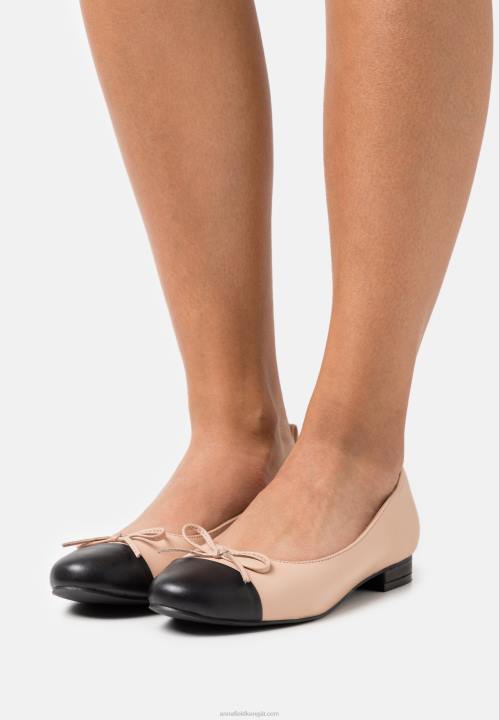 naiset nahkaiset balettipumput beige Anna Field V2HT2073