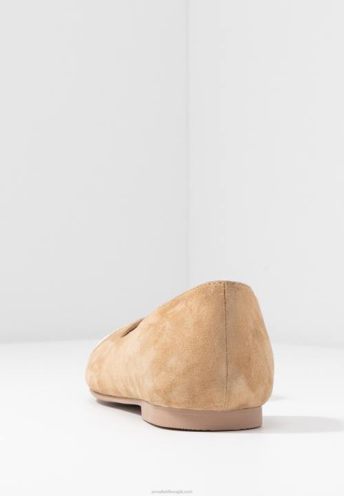 naiset nahkaiset balettipumput beige Anna Field V2HT2106