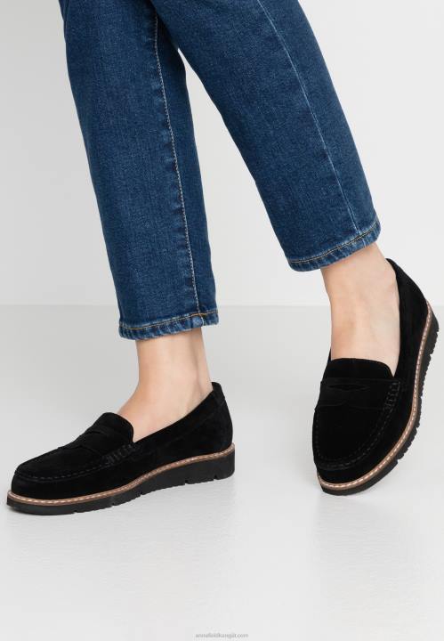 naiset mukavat nahkaiset slip-ons mustat Anna Field V2HT1787