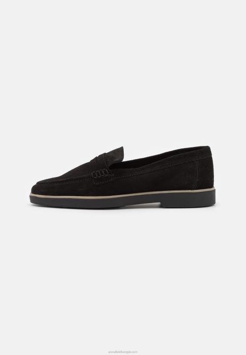 naiset nahkaiset slip-ons mustat Anna Field V2HT1794