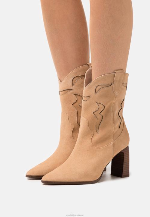 naiset nahkainen cowboy/biker nilkkurit beige Anna Field V2HT2052