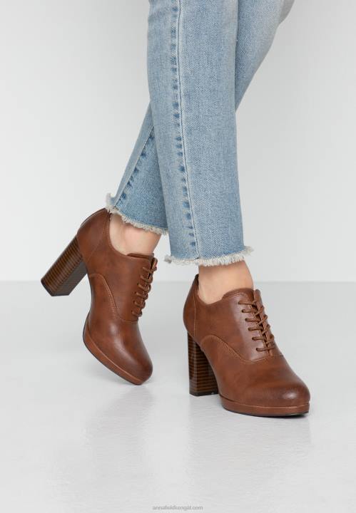 naiset mukavat korkeakorkoiset nilkkurit konjakkia Anna Field V2HT1748