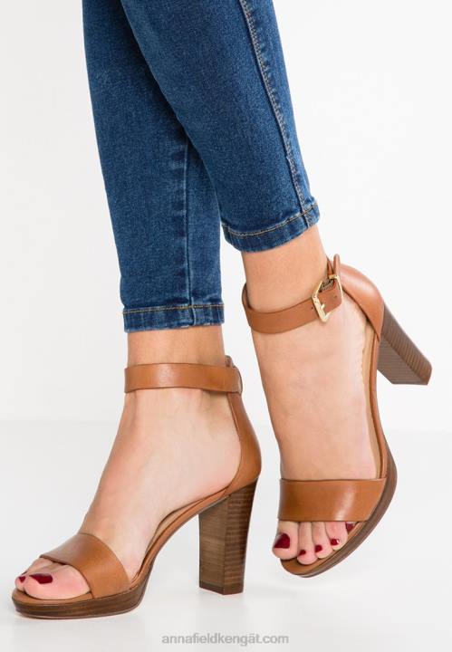 naiset nahkaiset korkeakorkoiset sandaalit konjakkia Anna Field V2HT1549
