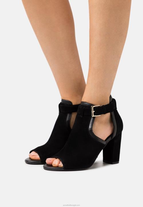 naiset nahkaiset nilkkaranneke sandaalit mustat Anna Field V2HT1314