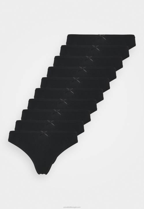 naiset 10 kpl mustat stringit Anna Field V2HT982