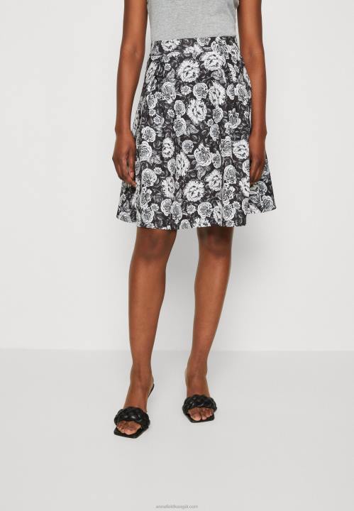 naiset laskostettu hame musta/valkoinen Anna Field V2HT777