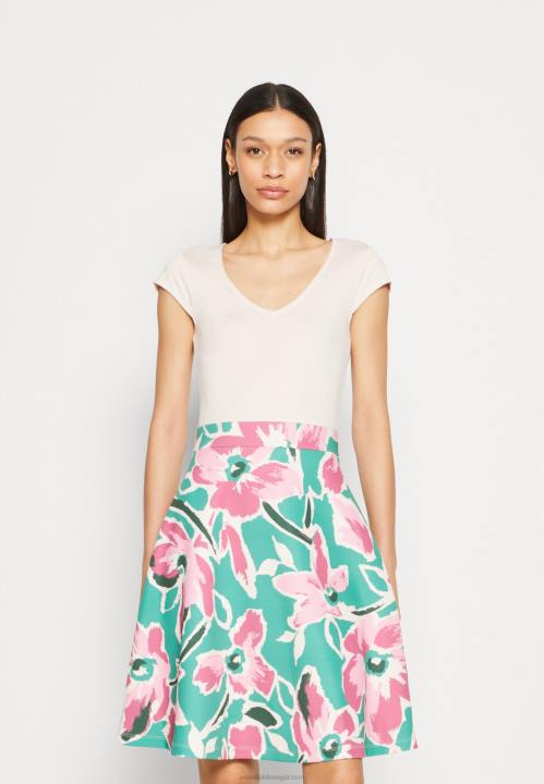 naiset denim mekko valkoinen/vihreä/vaaleanpunainen Anna Field V2HT68