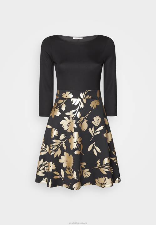 naiset jersey mekko musta kultaa Anna Field V2HT186