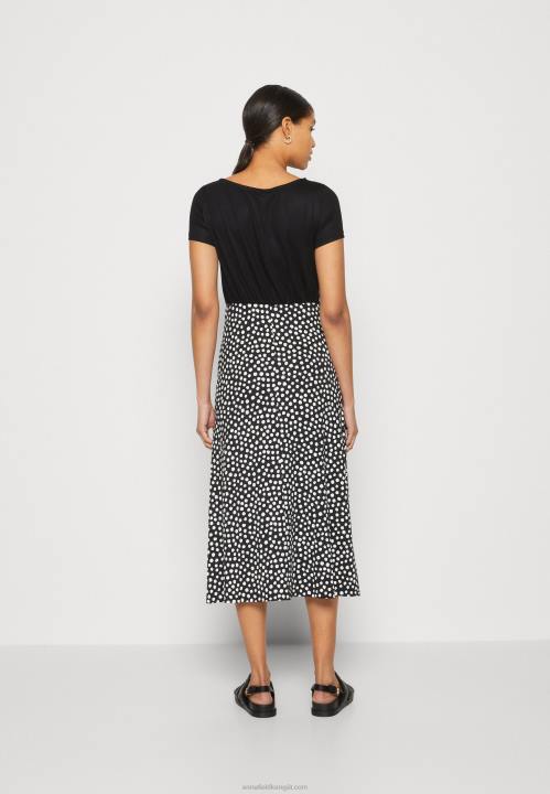 naiset jersey-mekko musta/valkoinen Anna Field V2HT171