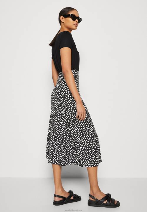 naiset jersey-mekko musta/valkoinen Anna Field V2HT171