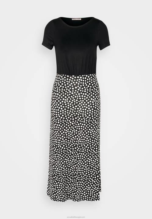 naiset jersey-mekko musta/valkoinen Anna Field V2HT171