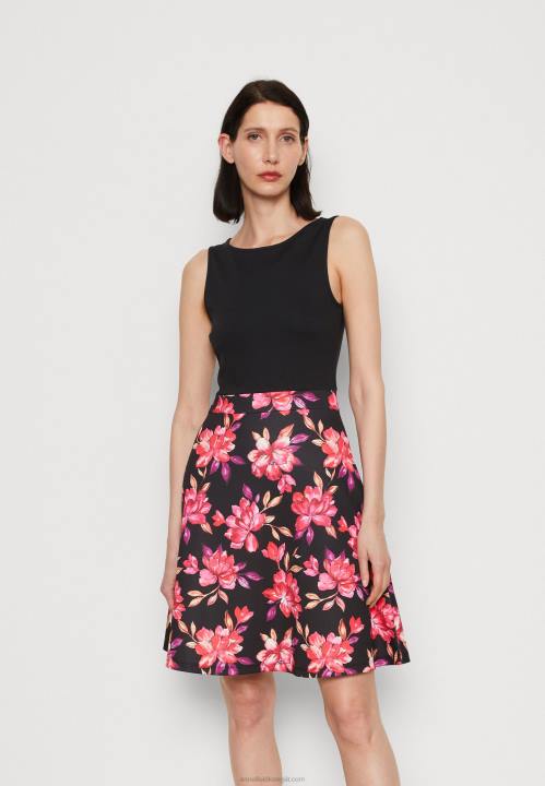 naiset päivämekko musta/punainen/violetti Anna Field V2HT11