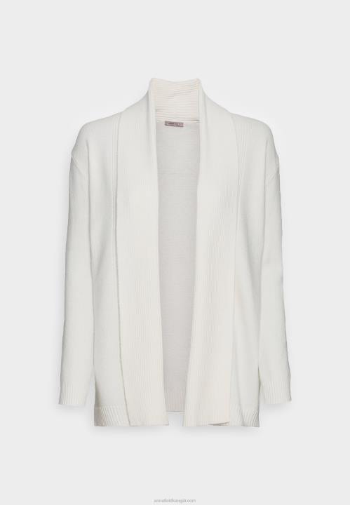 naiset uurrettu taitettava kaulusneuletakki luonnonvalkoinen Anna Field V2HT827