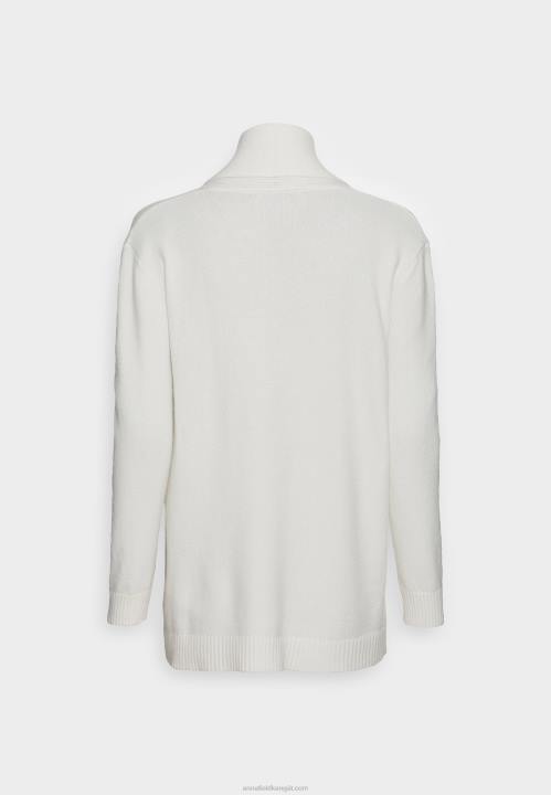 naiset uurrettu taitettava kaulusneuletakki luonnonvalkoinen Anna Field V2HT827