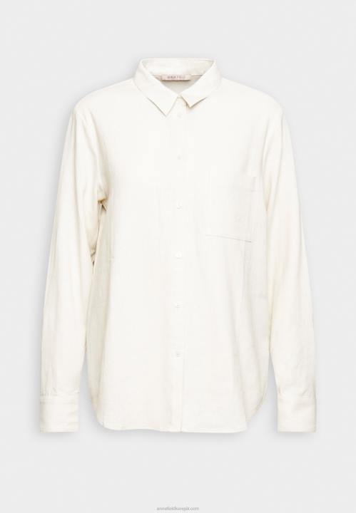 naiset pellavasekoitusnappipusero beige Anna Field V2HT680