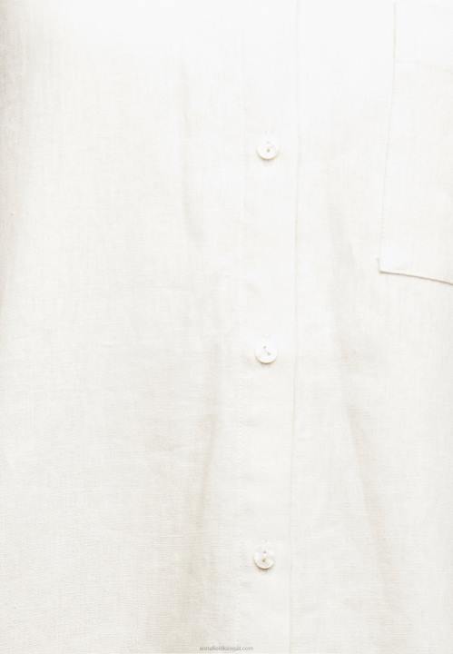 naiset pellavasekoitusnappipusero beige Anna Field V2HT680