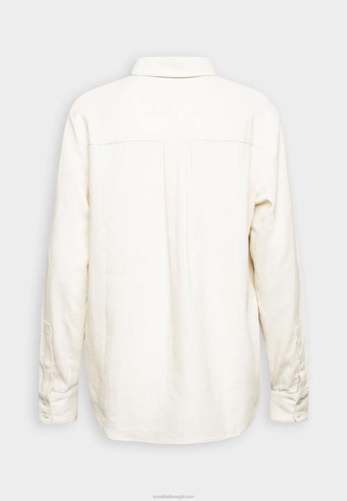 naiset pellavasekoitusnappipusero beige Anna Field V2HT680