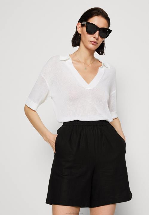 naiset pellavasekoitusshortsit mustat Anna Field V2HT858