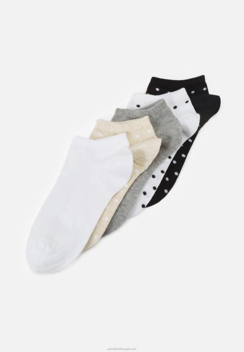 naiset 5 kpl sukat harmaa/valkoinen/musta Anna Field V2HT1137