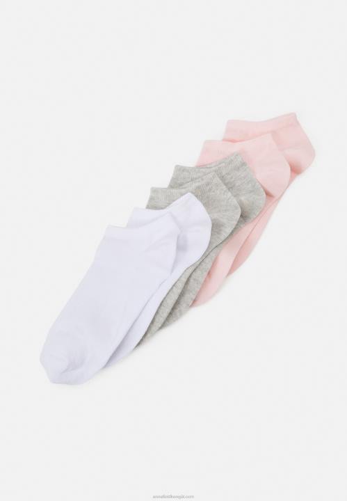 naiset 6 kpl sukat pinkki/harmaa/valkoinen Anna Field V2HT1147