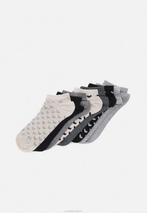 naiset 8 kpl mustia/harmaita sukkia Anna Field V2HT1138