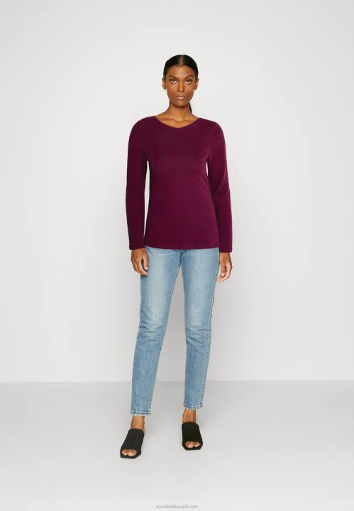 naiset 2 kpl pitkähihainen toppi tummanpunainen/musta Anna Field V2HT589