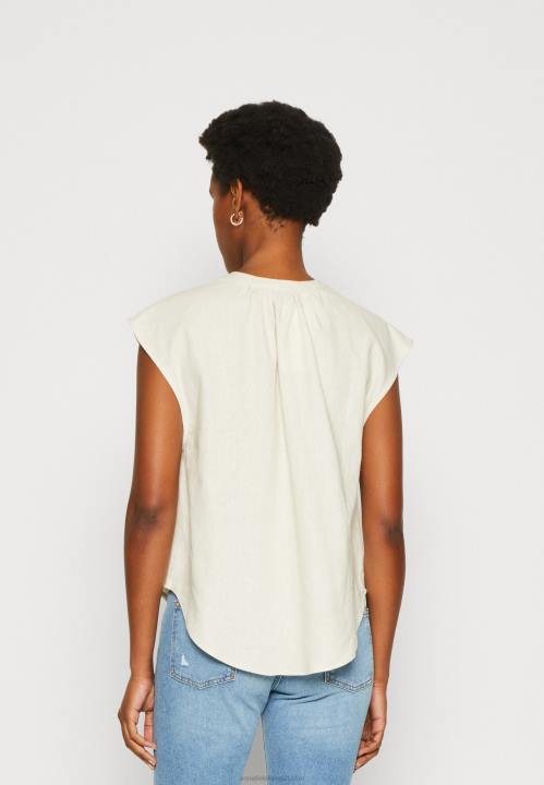 naiset pellava-mix paitaprintti t-paita beige Anna Field V2HT336