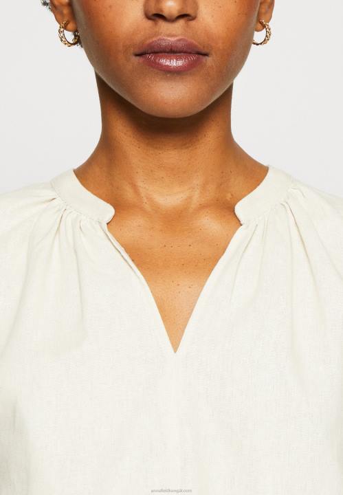 naiset pellava-mix paitaprintti t-paita beige Anna Field V2HT336