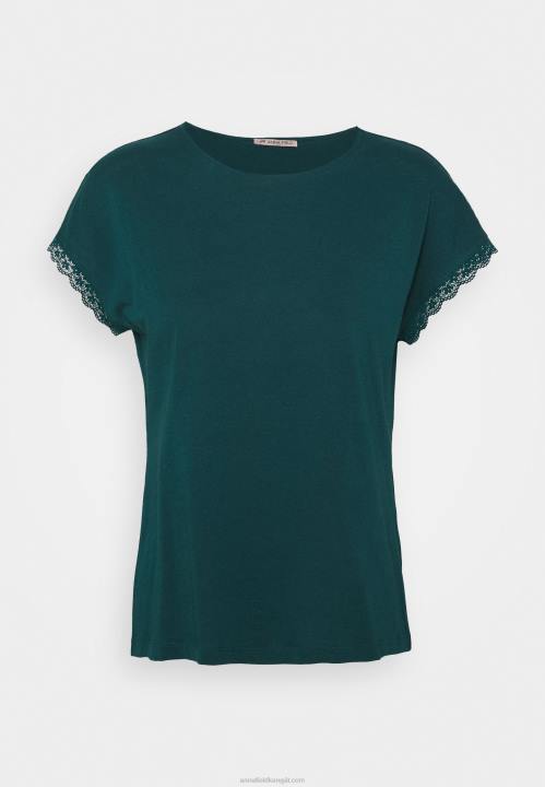 naiset perus t-paita sinivihreä Anna Field V2HT277