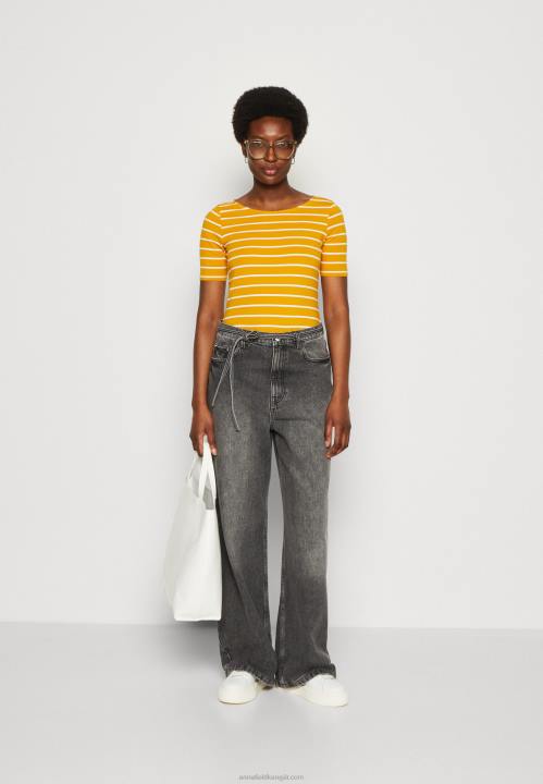 naiset print t-paita tummankeltainen/valkoinen Anna Field V2HT295