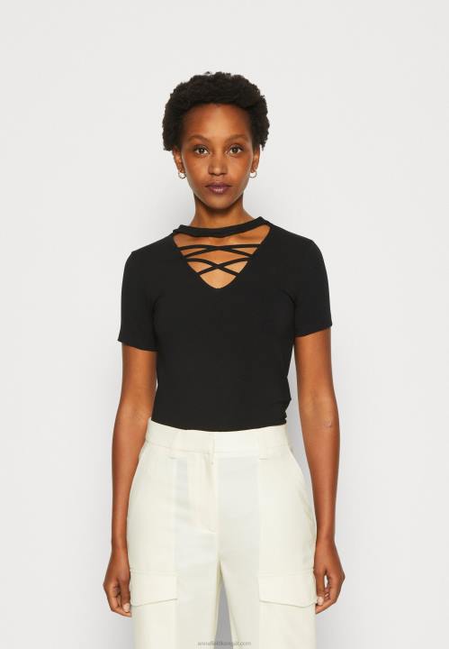 naiset printti t-paita musta Anna Field V2HT325