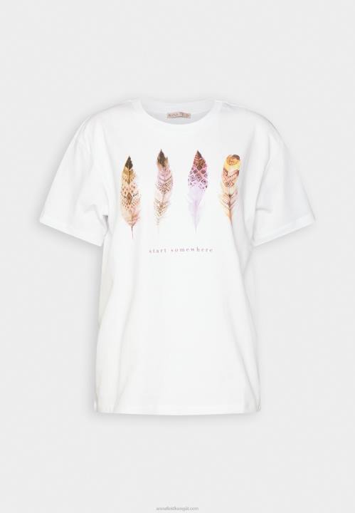 naiset printti t-paita valkoinen Anna Field V2HT372