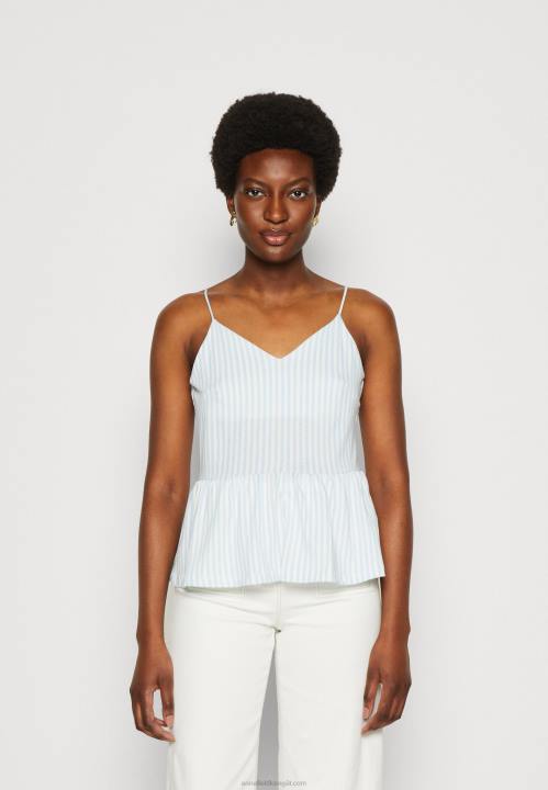 naiset yläosa vaaleansininen/valkoinen Anna Field V2HT450