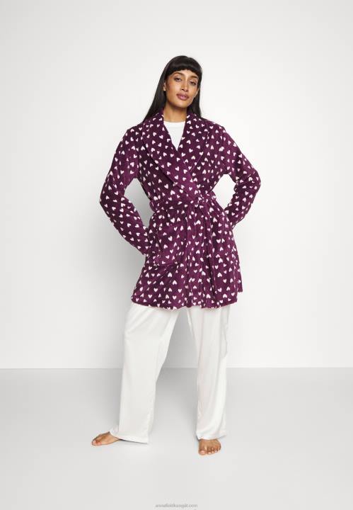 naiset aamutakki tummanpunainen/beige Anna Field V2HT1091